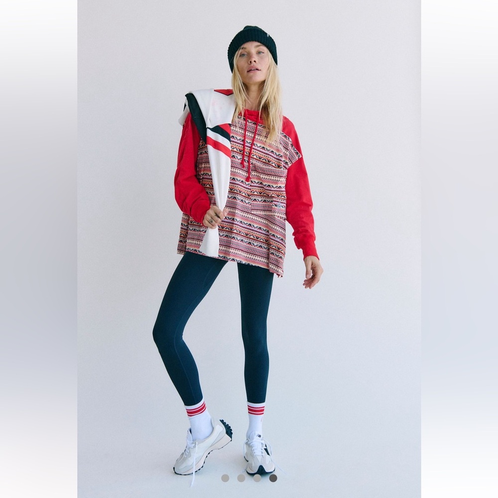 Free People Movement HotShot Printed Hooded Layer in Nordic Knit - Picture 2 of 5